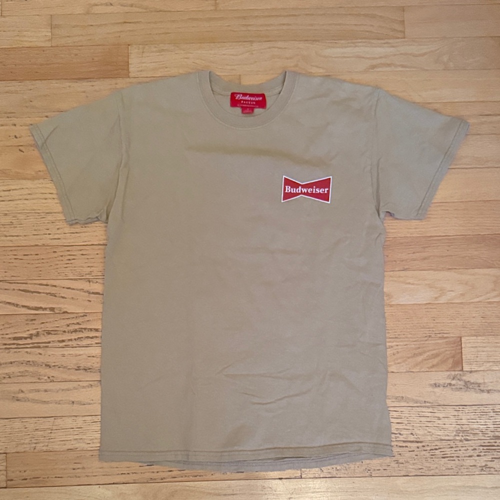 PacSun Beige Budweiser Short Sleeve Tee